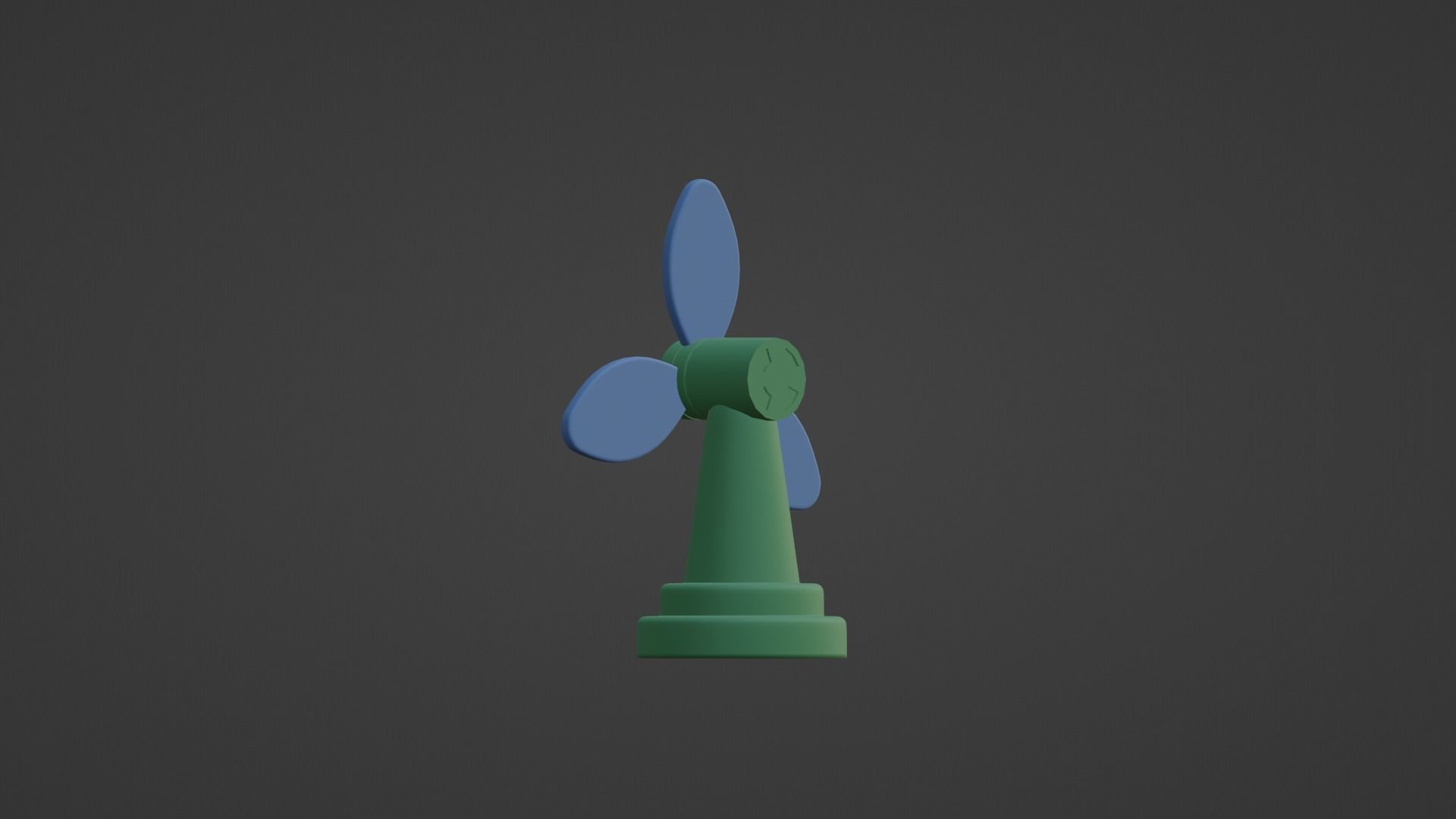 CARTOON LOW POLLY FAN Low-poly 3D model_10