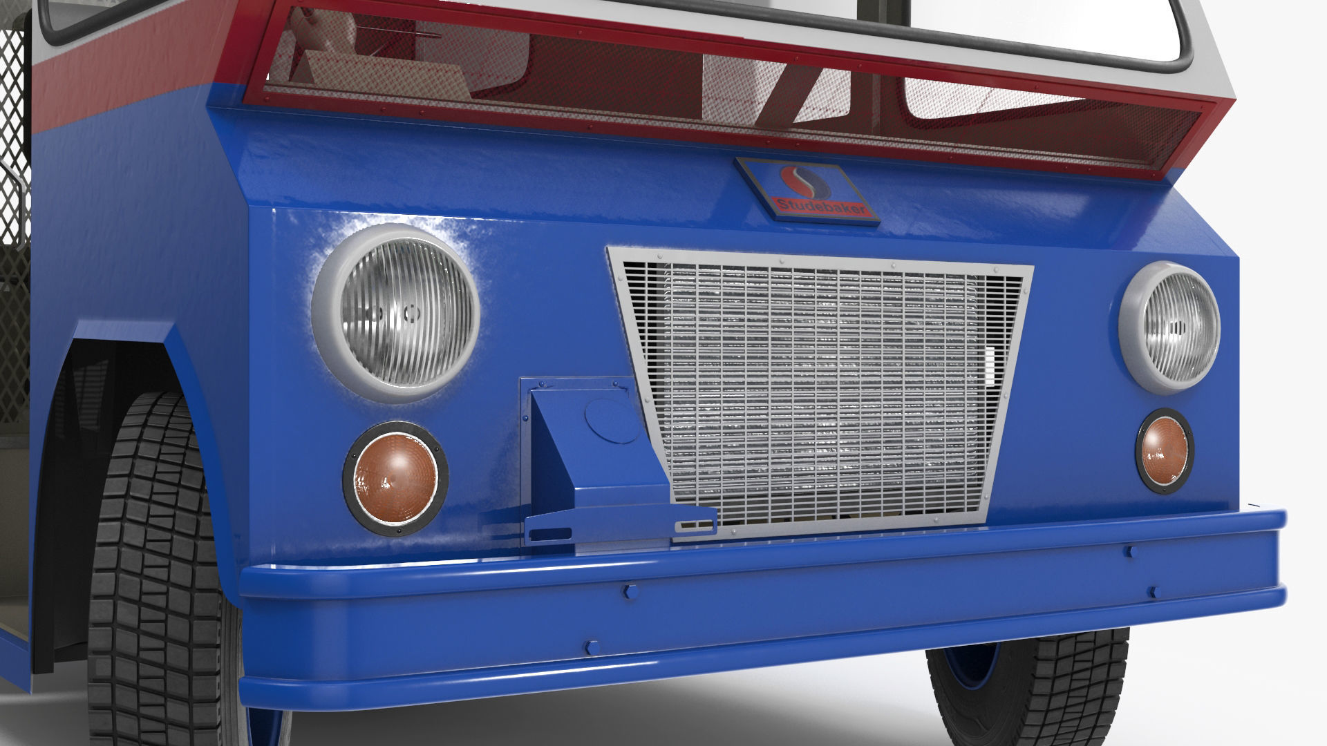 US Mail Studebaker ZIP Van Rigged 3D model_31