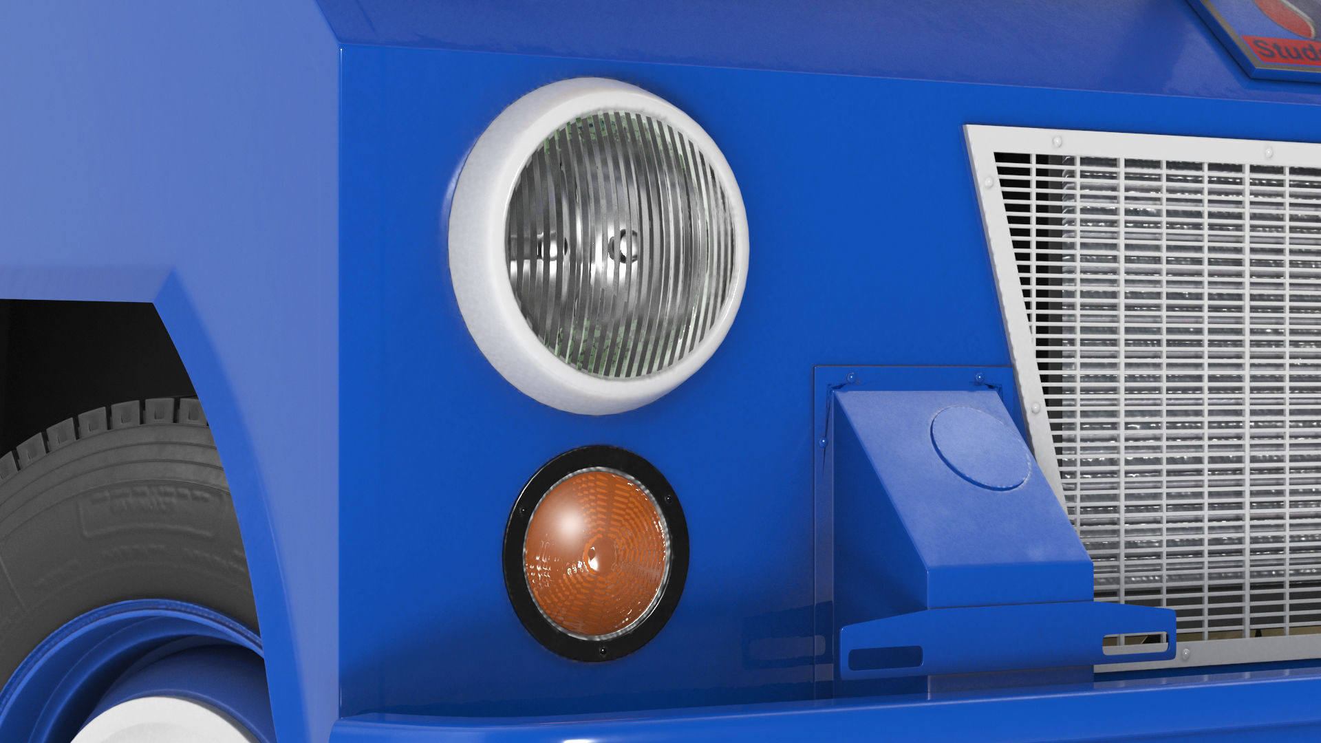 US Mail Studebaker ZIP Van Rigged 3D model_34