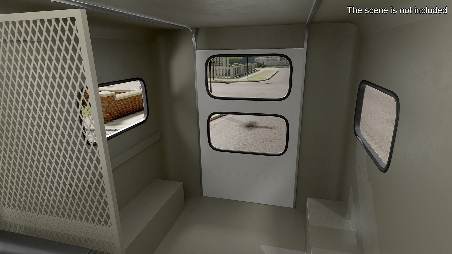 US Mail Studebaker ZIP Van Rigged 3D model_16