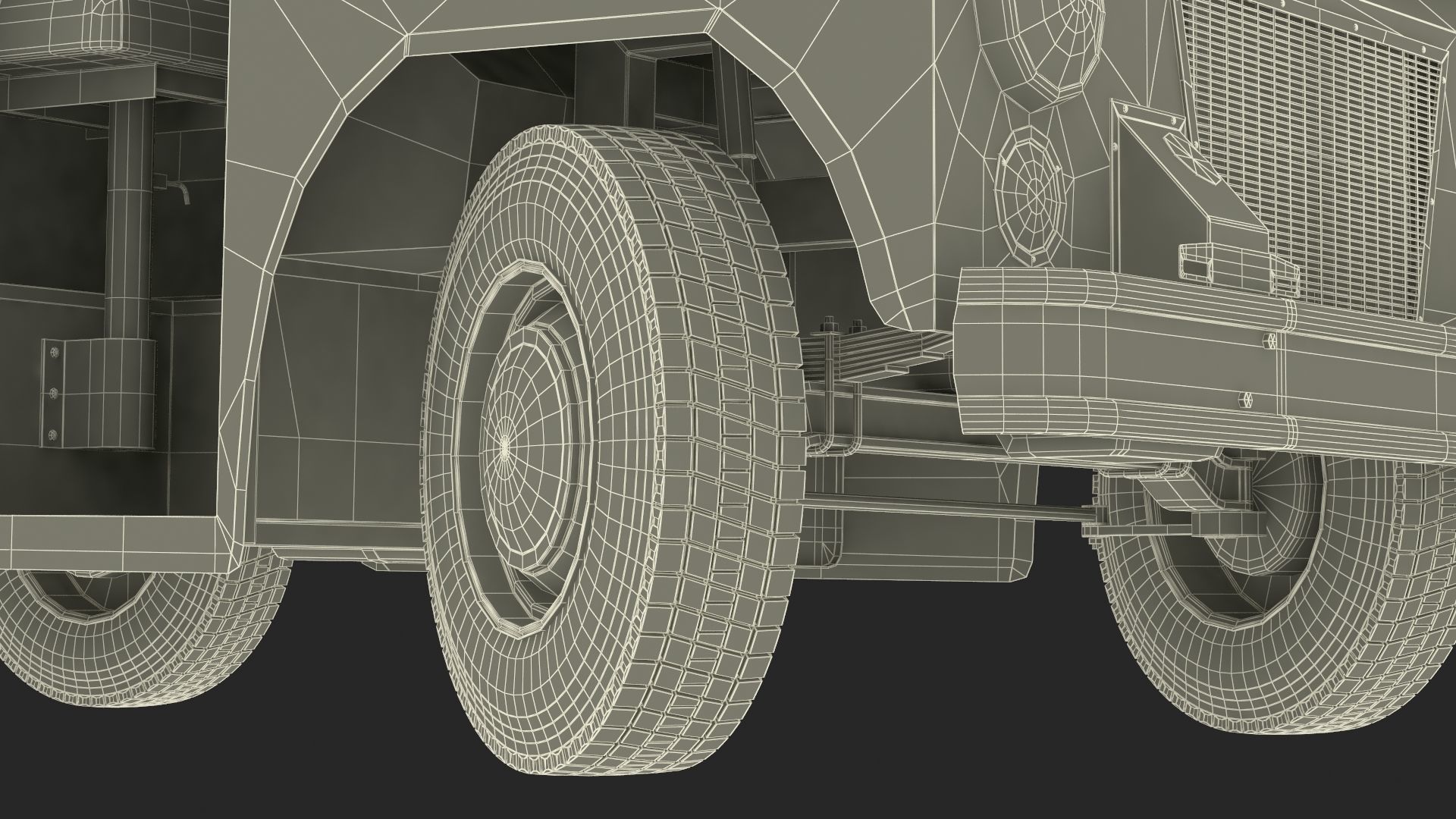 US Mail Studebaker ZIP Van Rigged 3D model_54