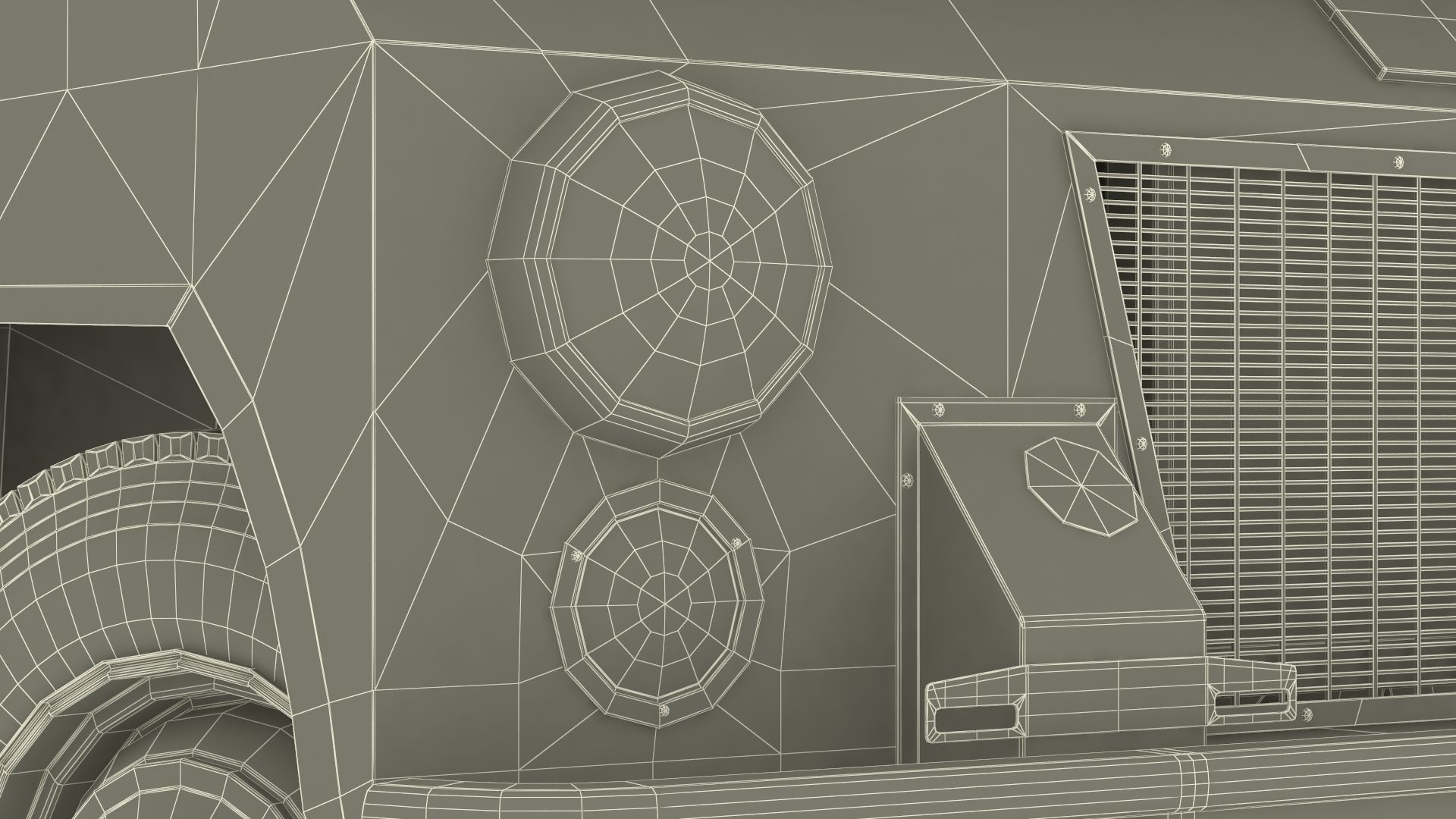 US Mail Studebaker ZIP Van Rigged 3D model_56