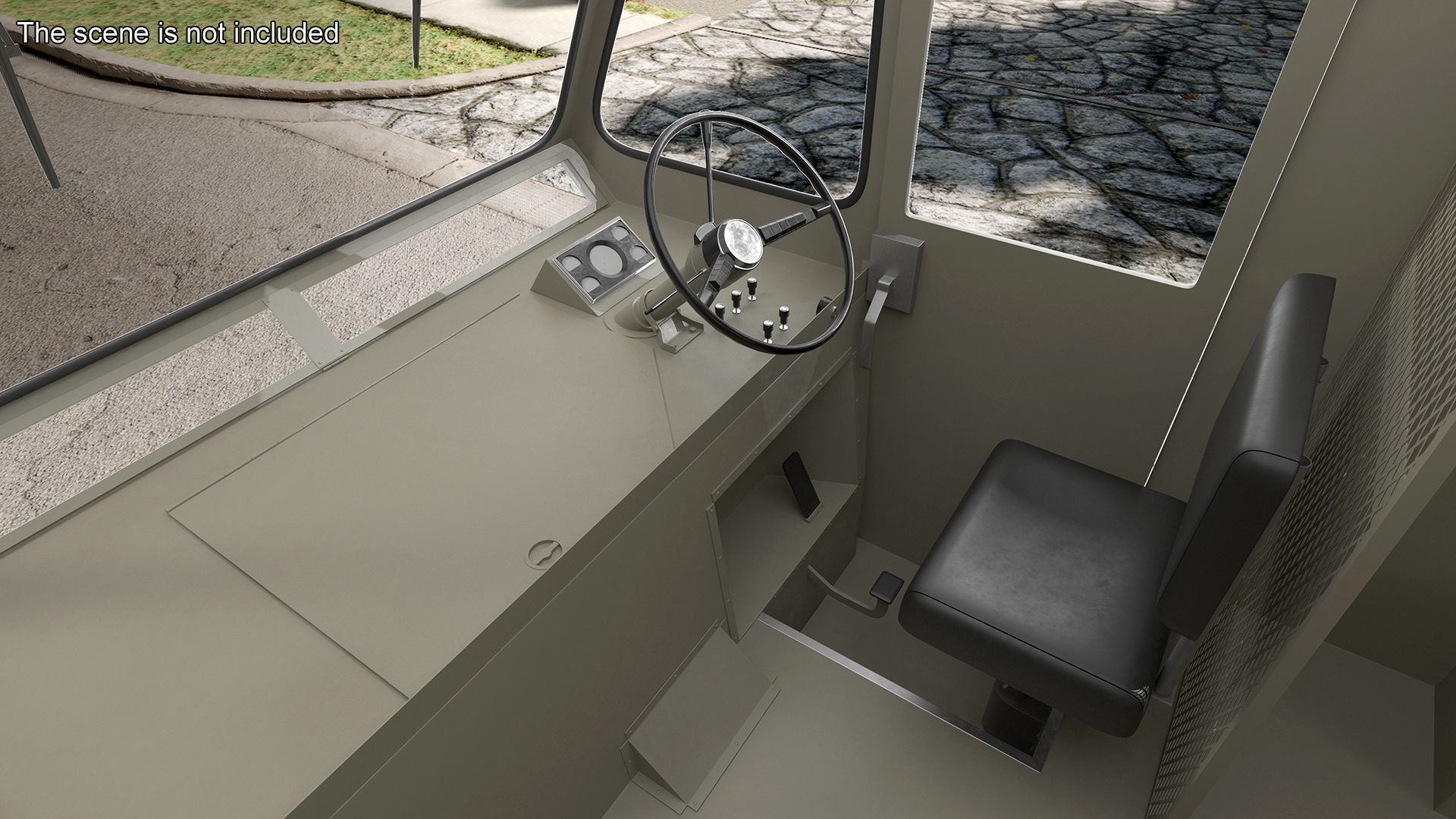 US Mail Studebaker ZIP Van Rigged 3D model_12