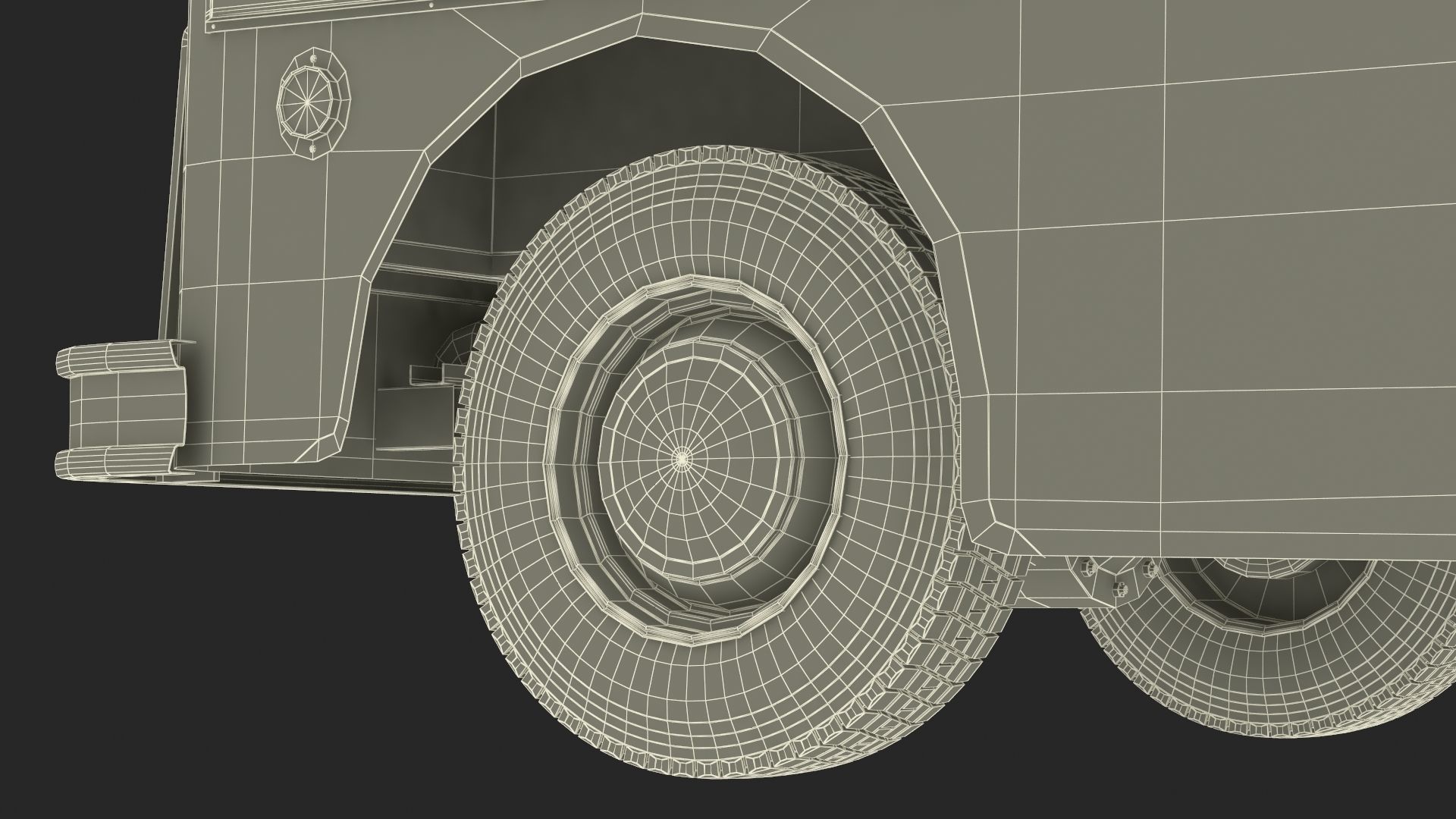 US Mail Studebaker ZIP Van Rigged 3D model_55