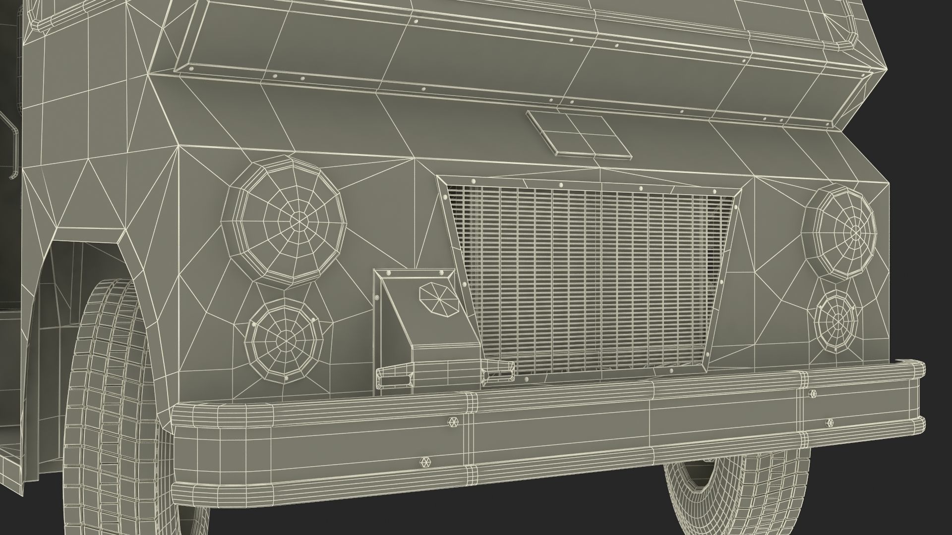 US Mail Studebaker ZIP Van Rigged 3D model_53