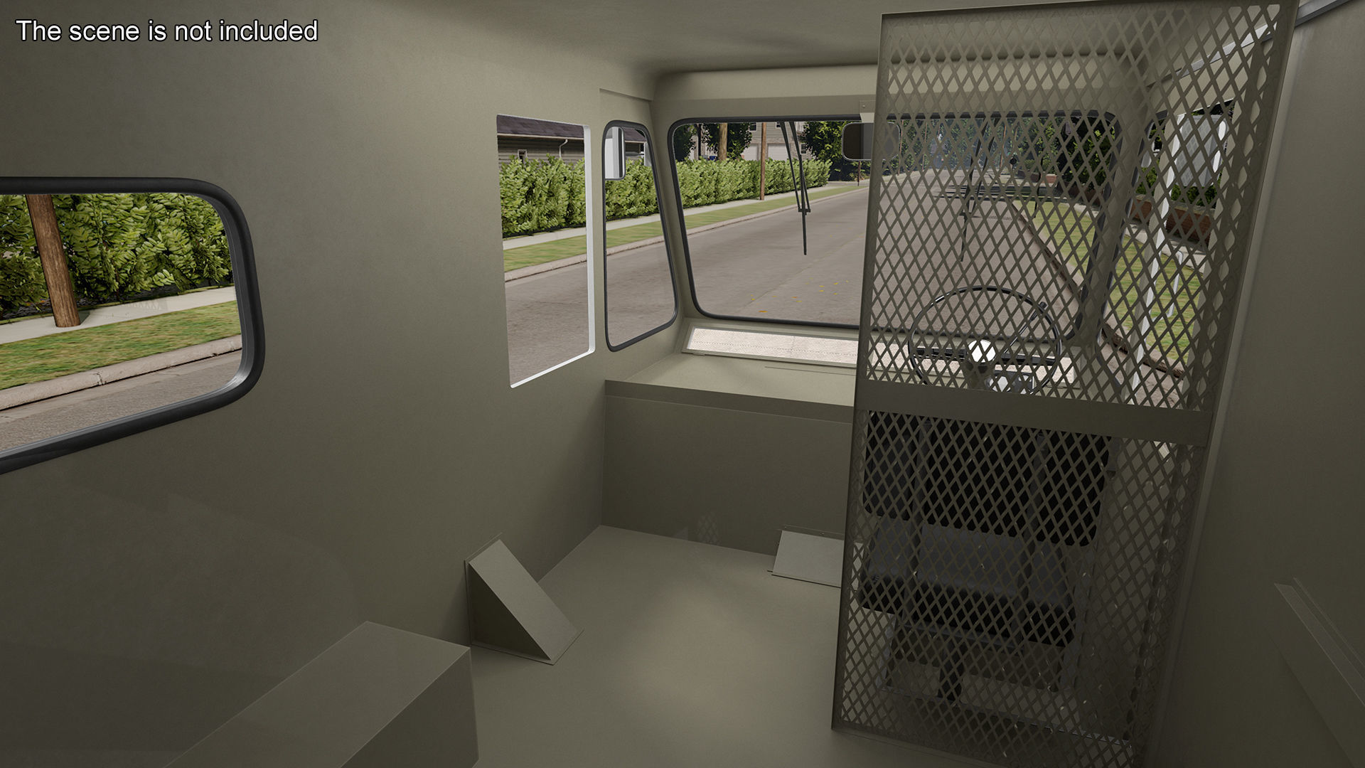 US Mail Studebaker ZIP Van Rigged 3D model_14