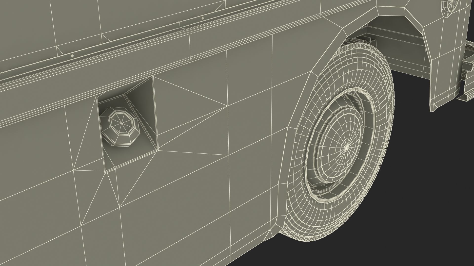 US Mail Studebaker ZIP Van Rigged 3D model_52