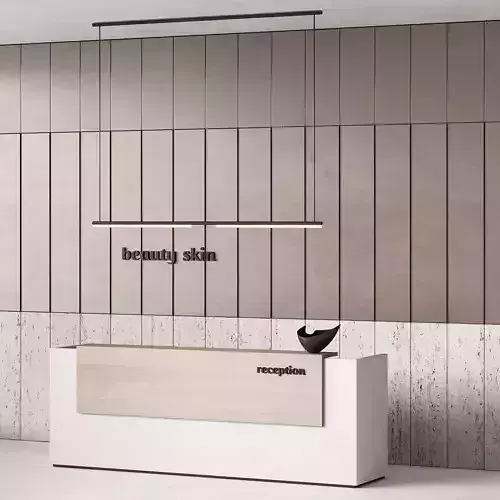 382 office furniture 20 reception desk 15 travertine back wall