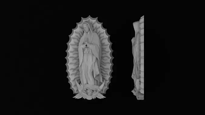 Our Lady of Guadalupe Medallion 3D print model 3D print model