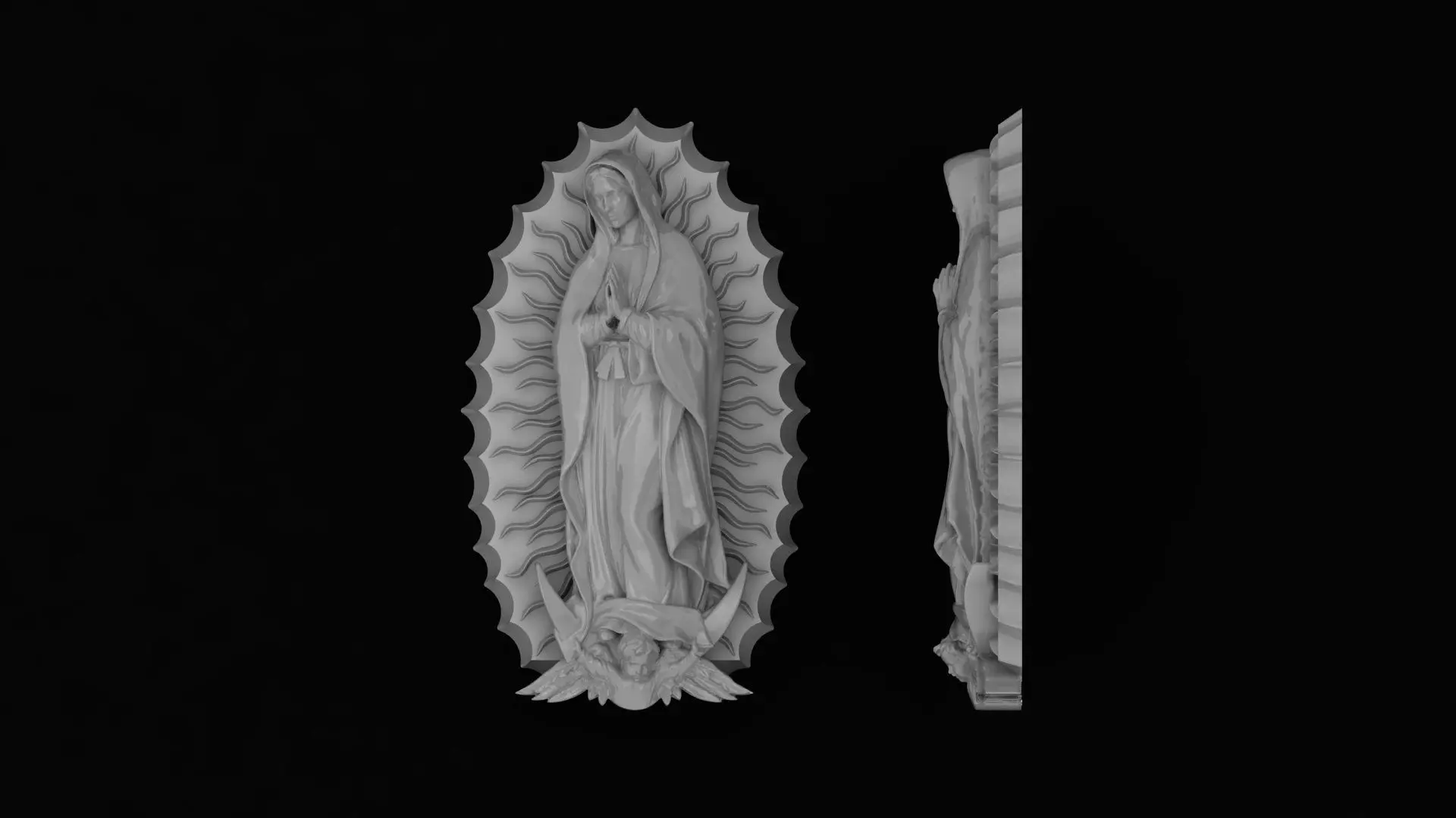 Our Lady of Guadalupe Medallion 3D print model 3D print model_0