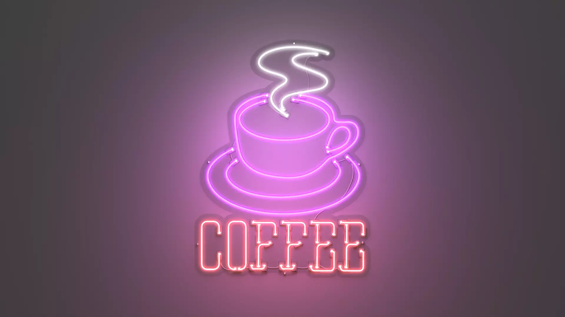 Coffee 3 - Neon Sign 3D model_0