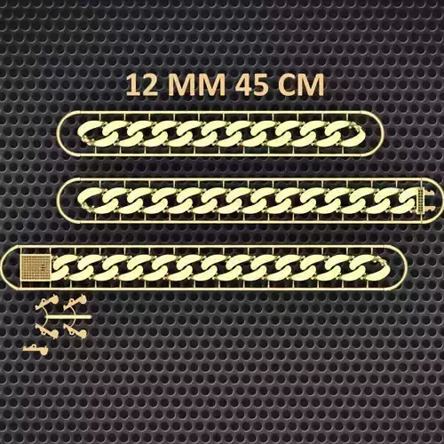 12 MM 45 CM CUBAN LINK CHAIN FOR BRACELET OR NECKLACE