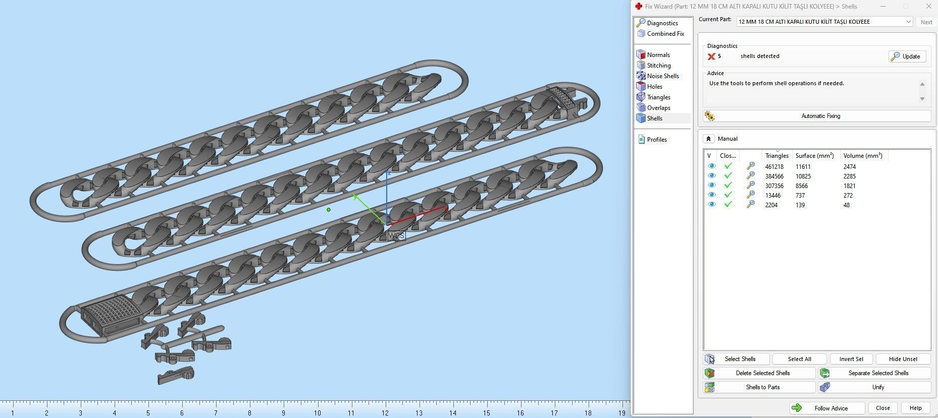 12 MM 45 CM CUBAN LINK CHAIN FOR BRACELET OR NECKLACE 3D print model_11