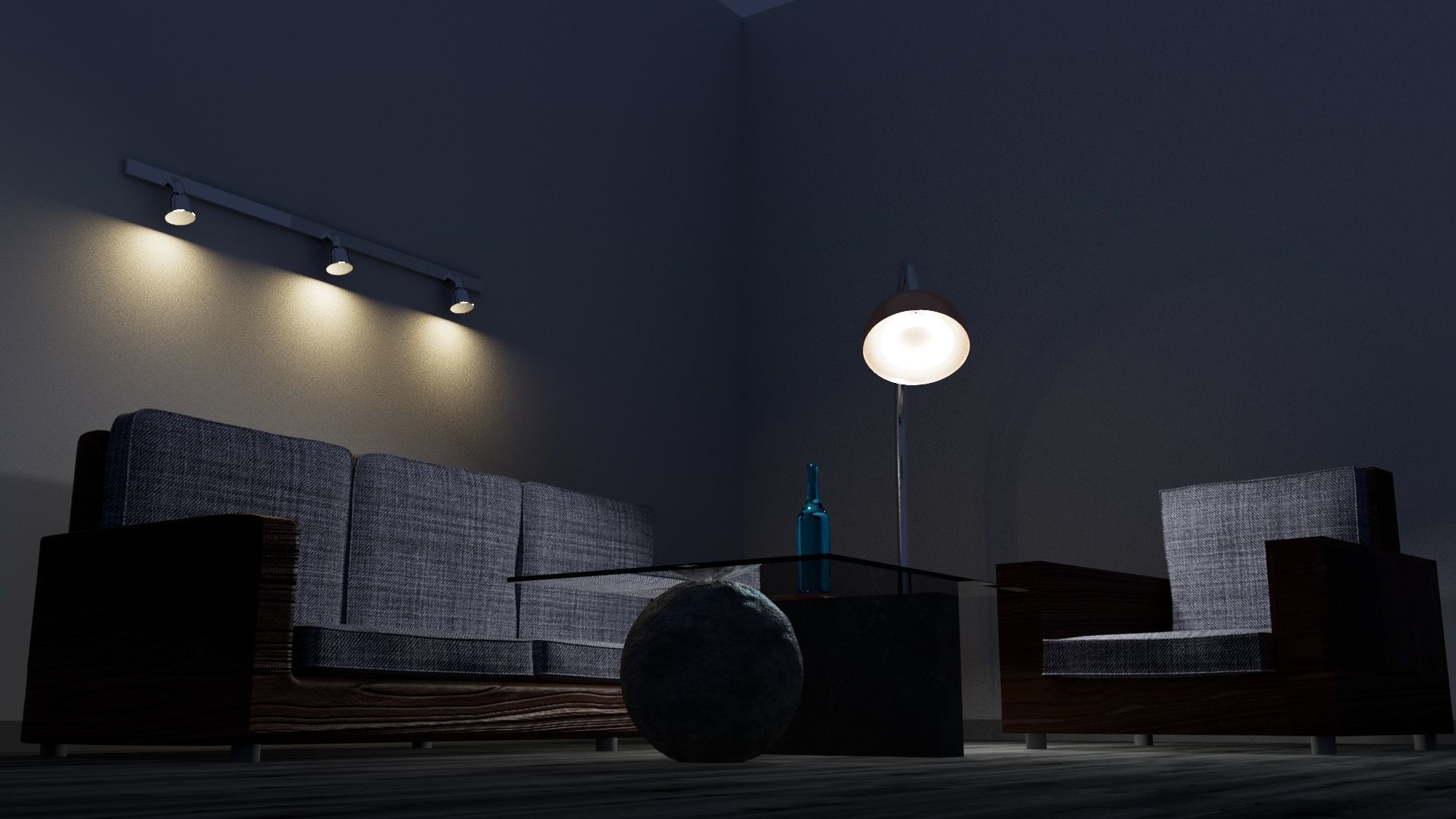 Sala de estar 3D model_2