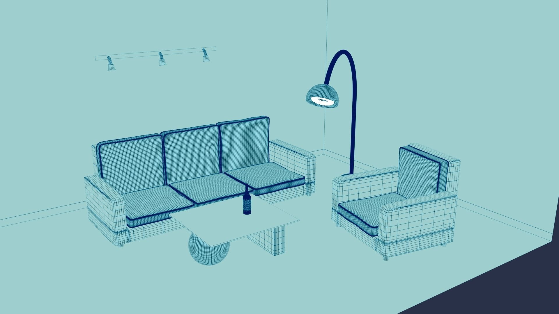 Sala de estar 3D model_5