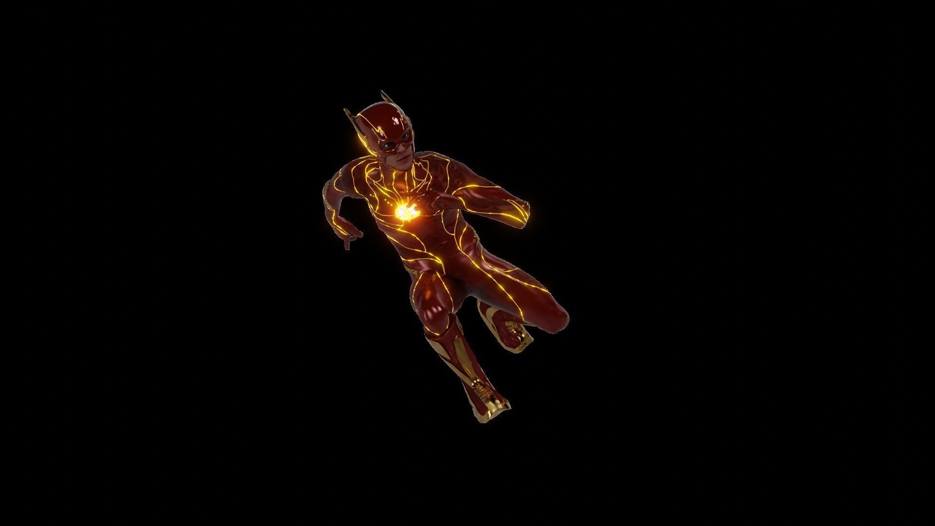 The Flash movie 2023 model for cycles Low-poly 3D model