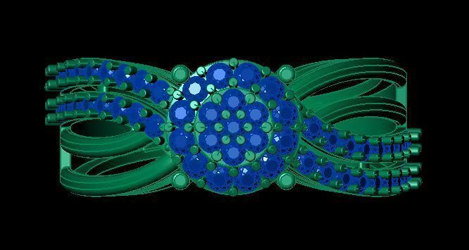 fancy ring 3D print model_7