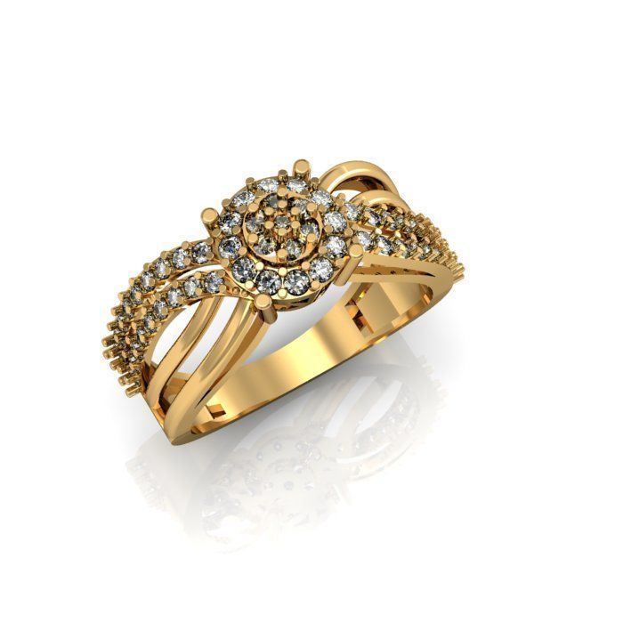 fancy ring 3D print model_4