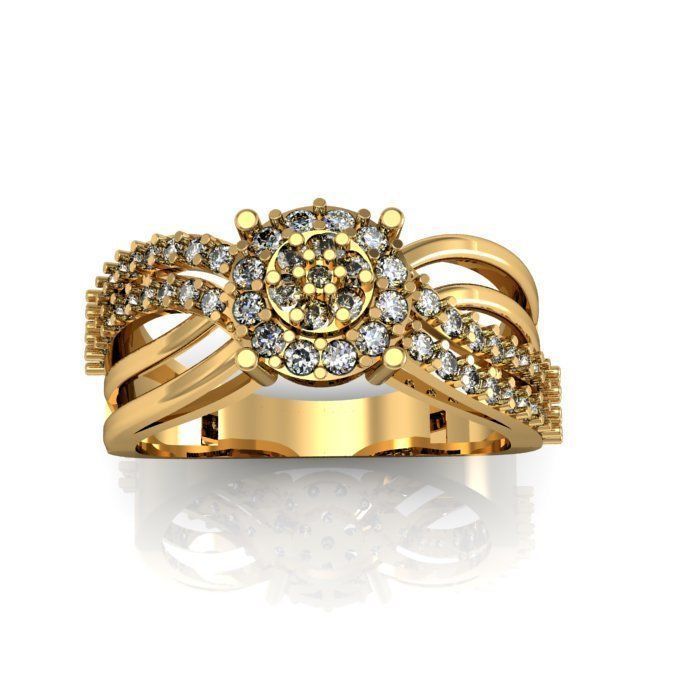 fancy ring 3D print model_2