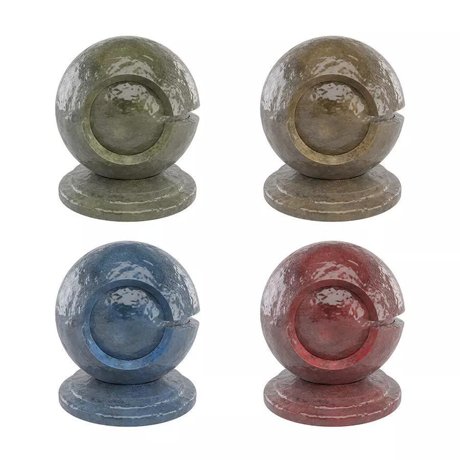 Colored Glazed Stoneware Ceramic - Seamless Material Texture_0