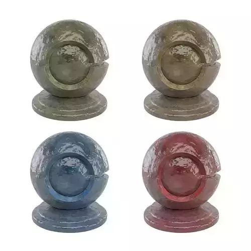 Colored Glazed Stoneware Ceramic - Seamless Material Texture