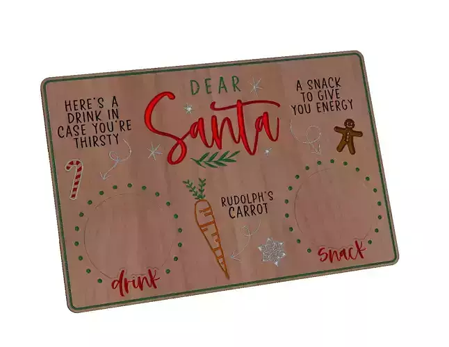 Santa Serving Tray  3D print model
