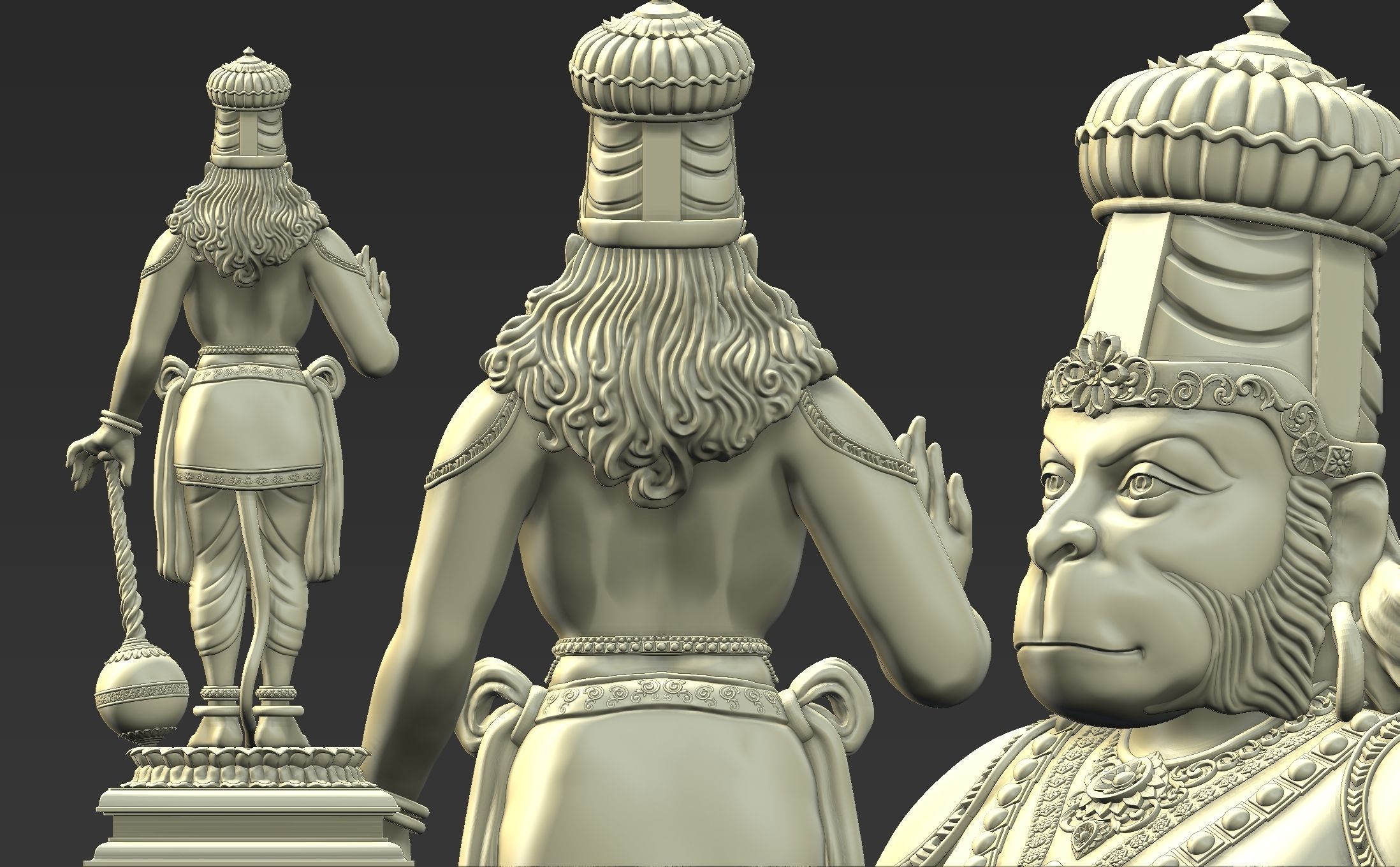 HANUMAN 3D print model_3