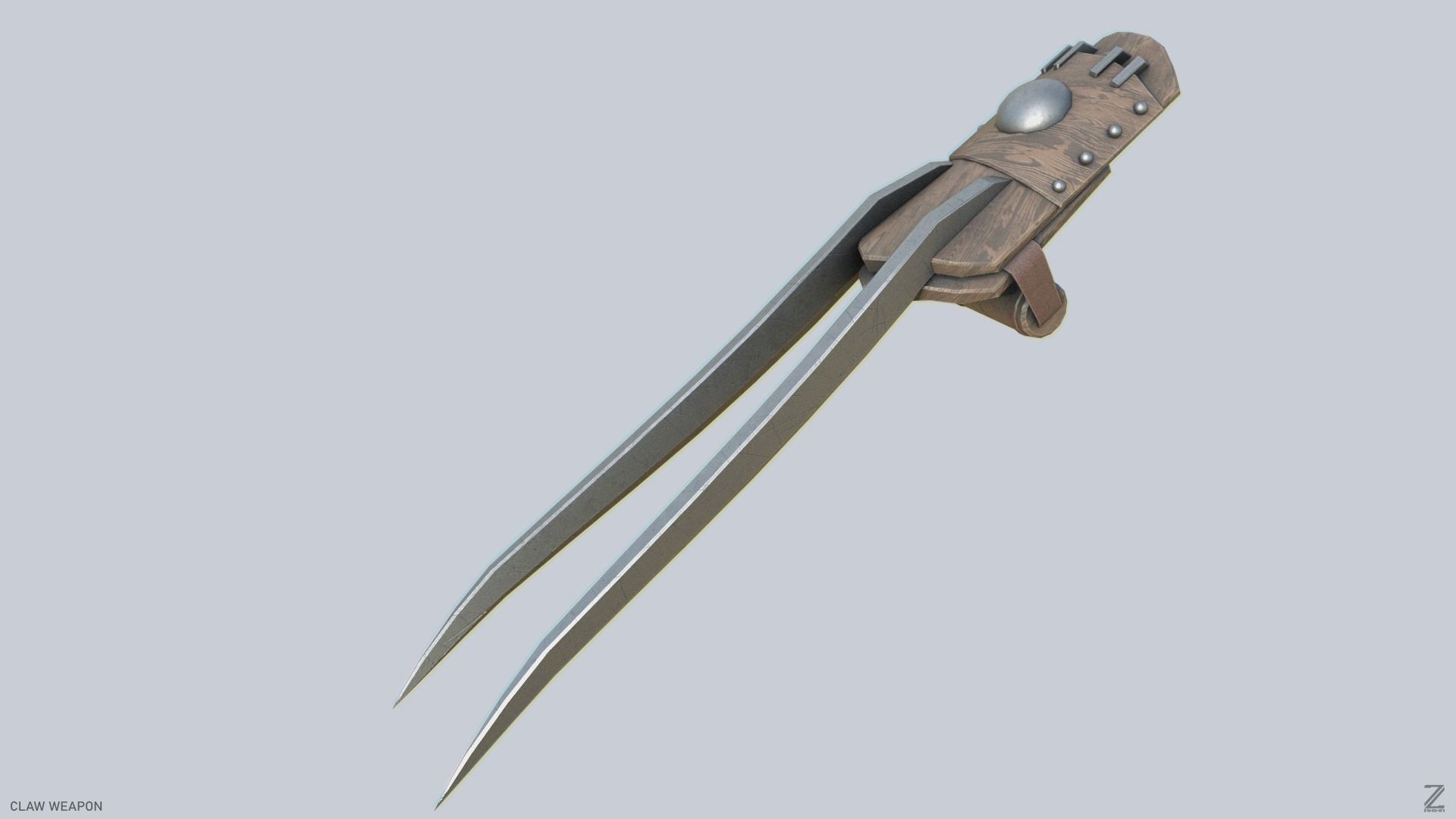 Claw weapon Low-poly 3D model_1