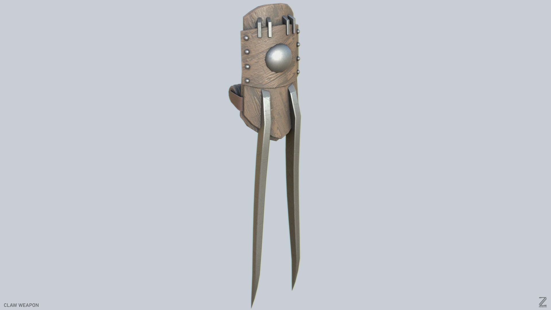 Claw weapon Low-poly 3D model_4