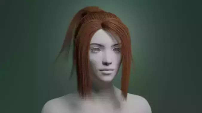 Short Ponytail 1 - Particle Hair