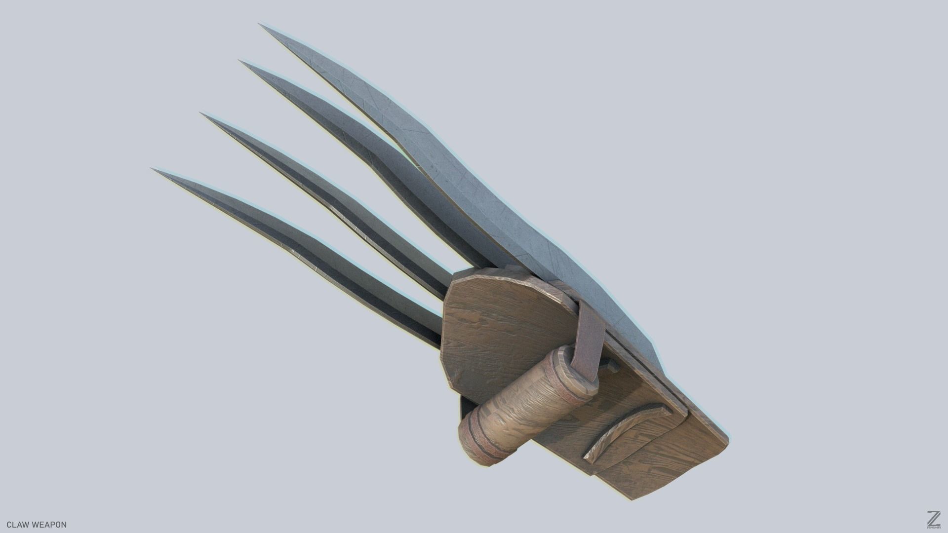 Claw weapon Low-poly 3D model_6