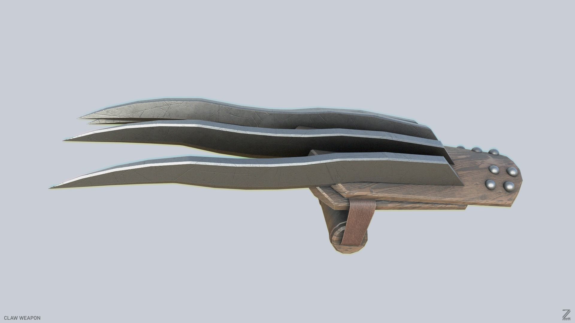Claw weapon Low-poly 3D model_7