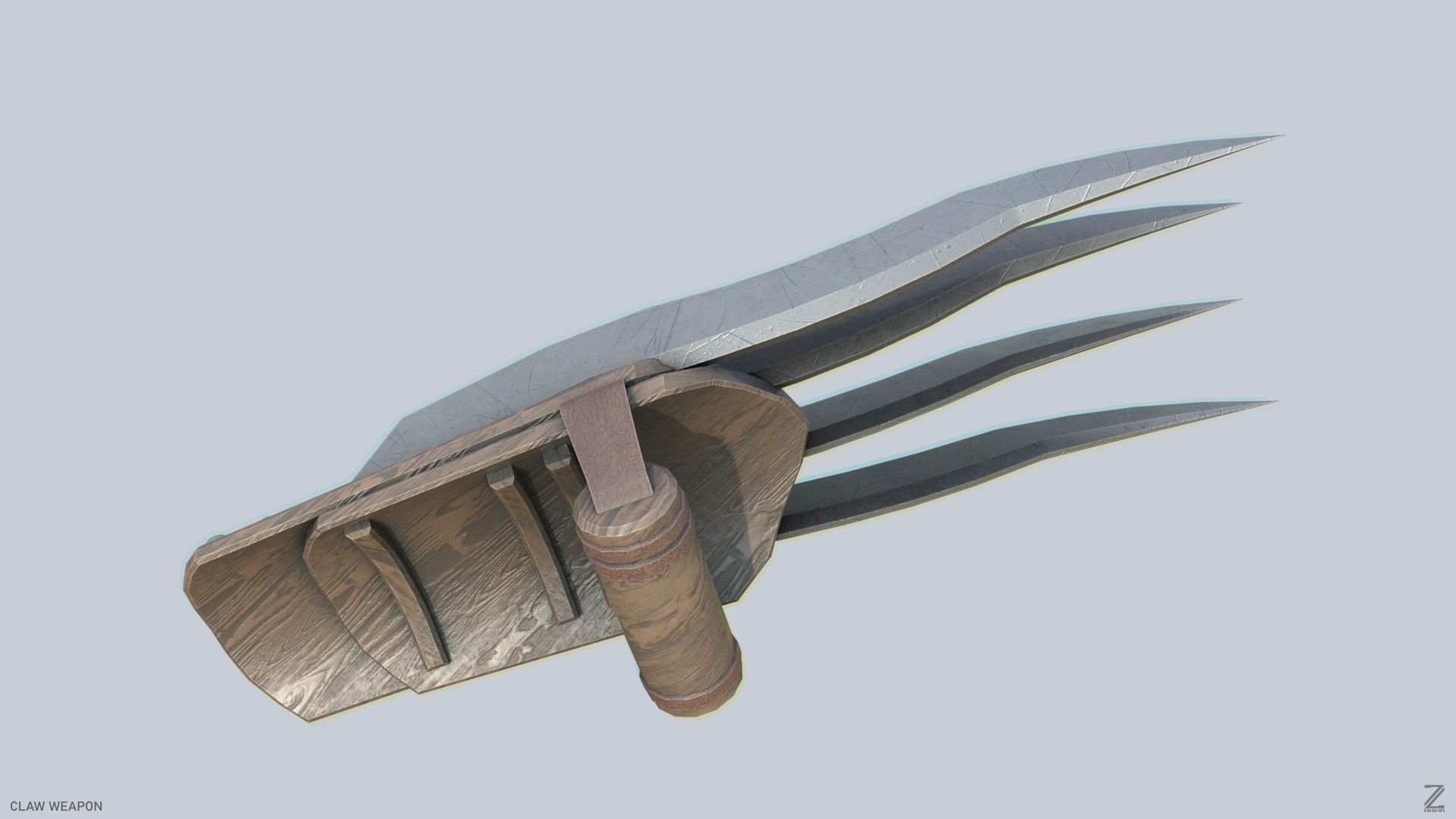 Claw weapon Low-poly 3D model_4