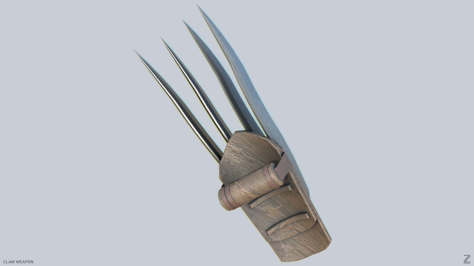 Claw weapon Low-poly 3D model_8