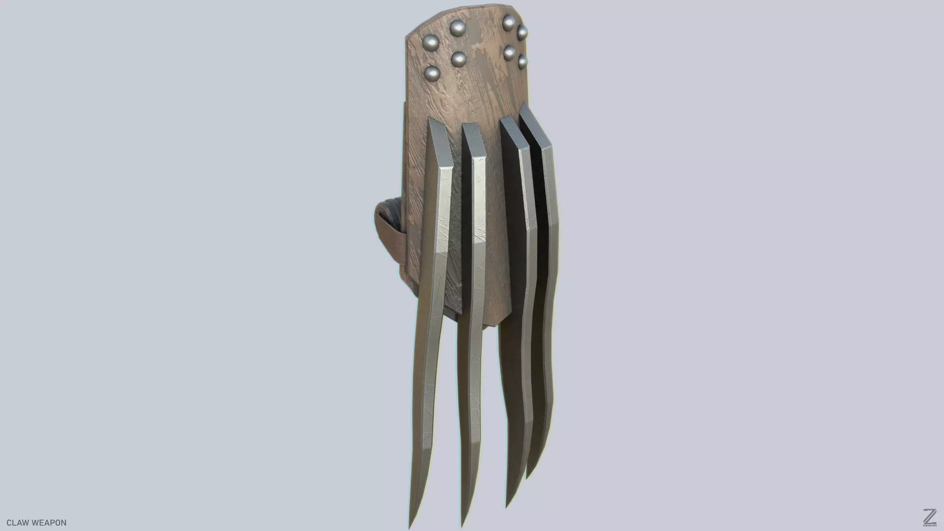 Claw weapon Low-poly 3D model_0