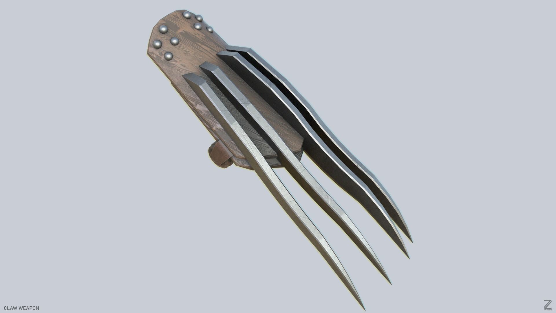 Claw weapon Low-poly 3D model_1