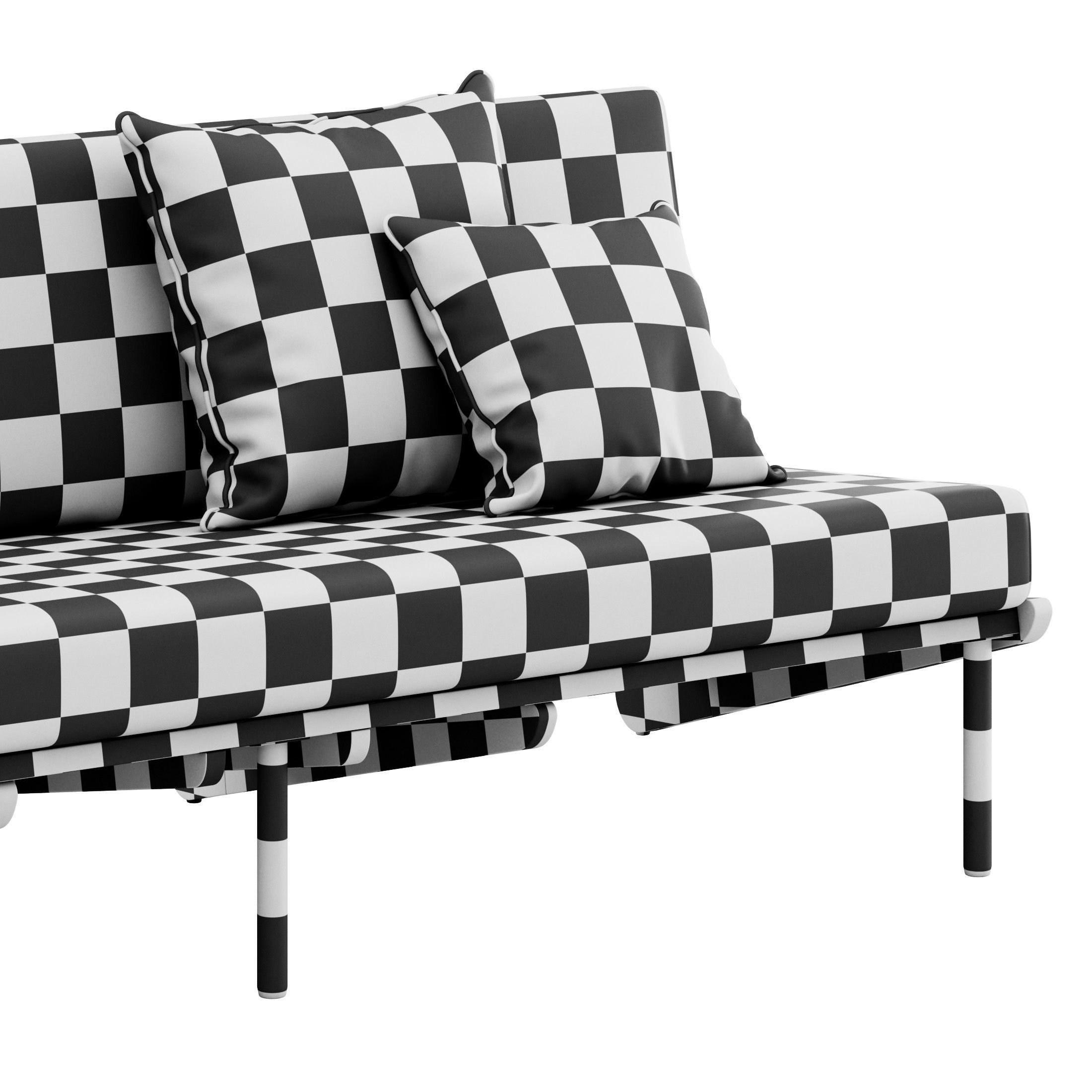 Kinney Teak Sofa by Crate and Barrel 3D model_14