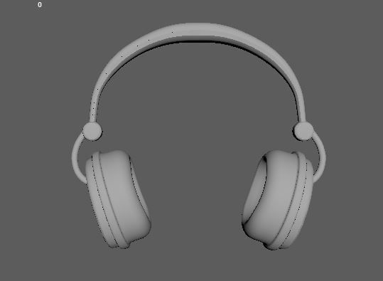 headphone Low-poly 3D model_8