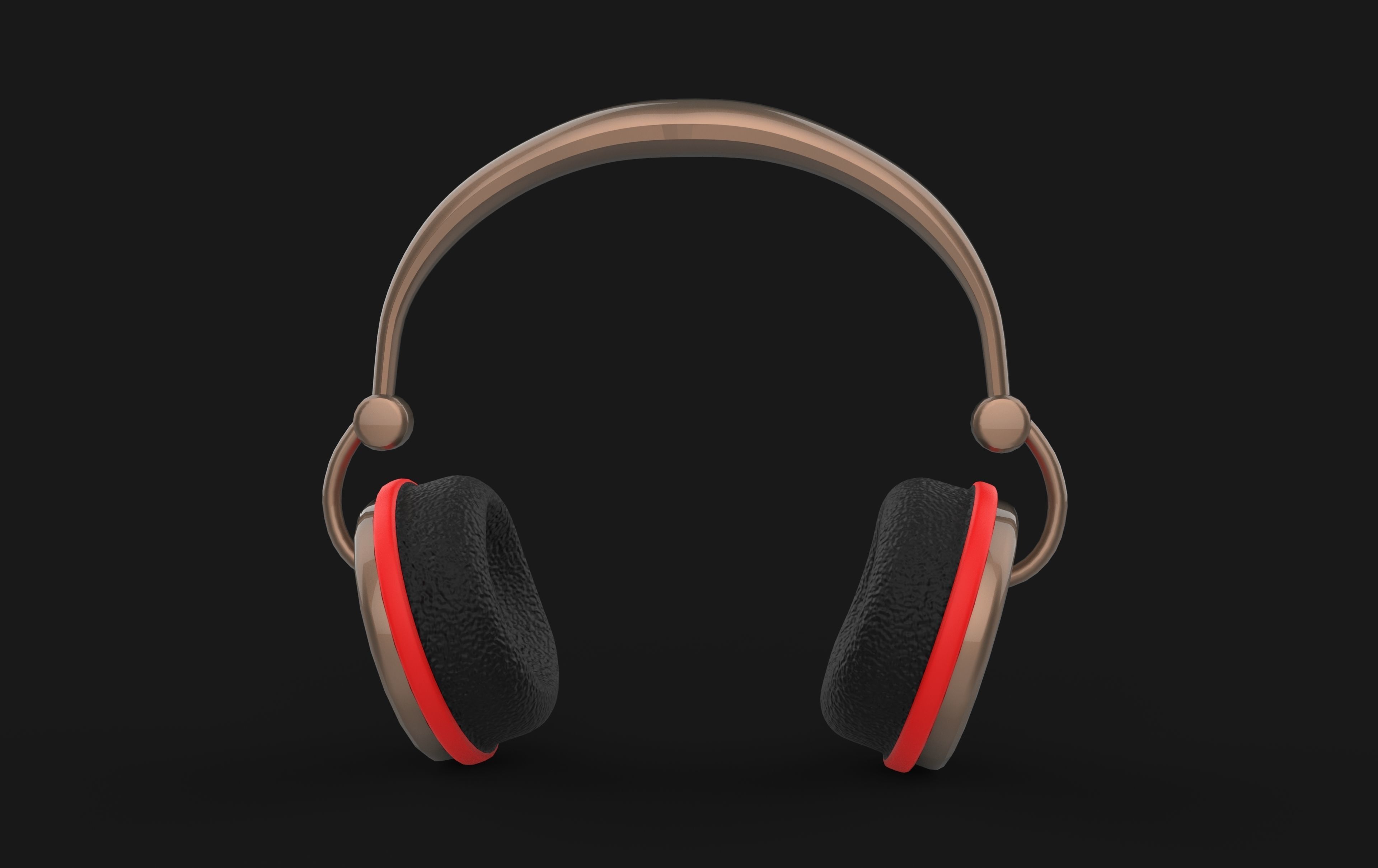 headphone Low-poly 3D model_4
