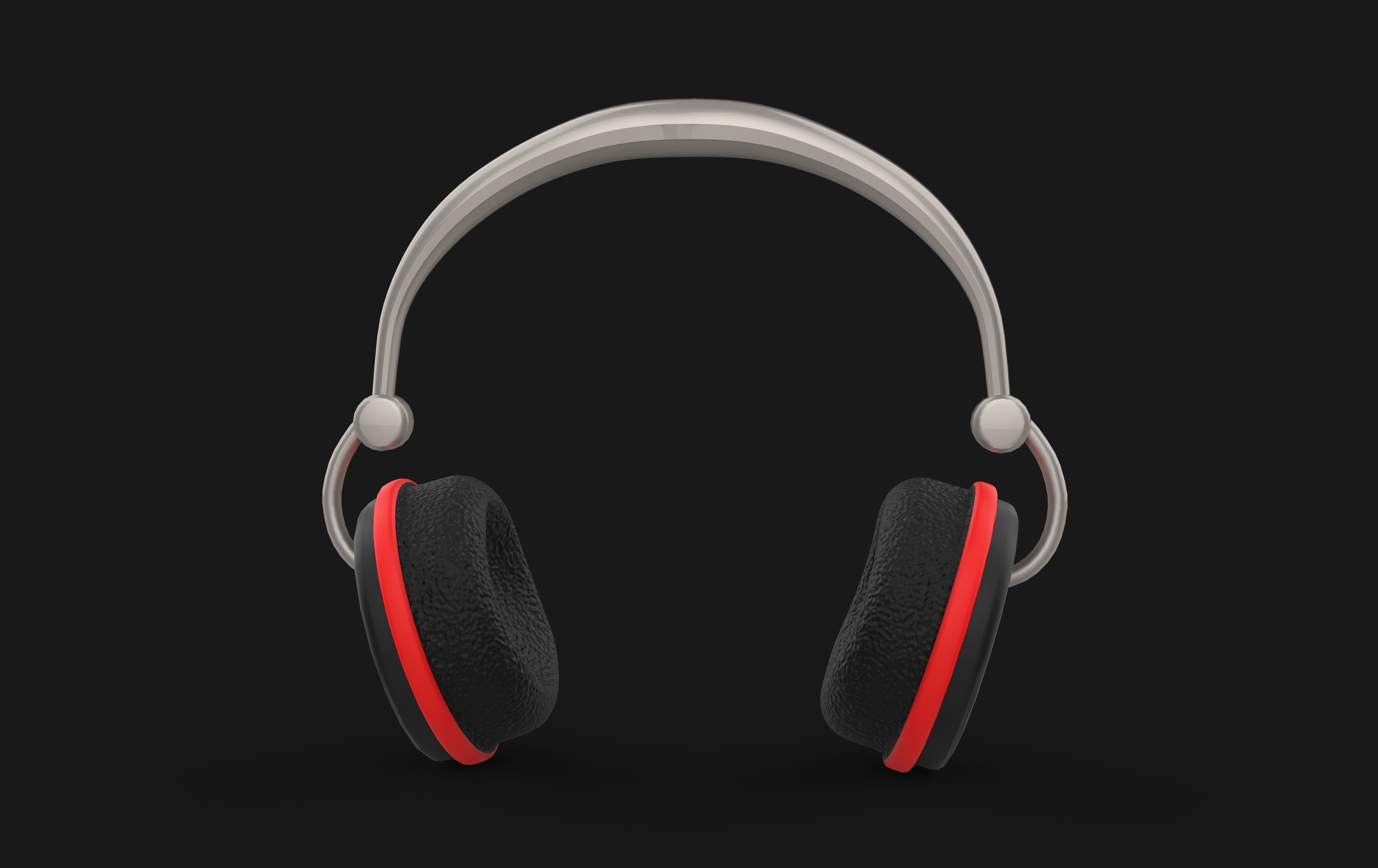 headphone Low-poly 3D model_6