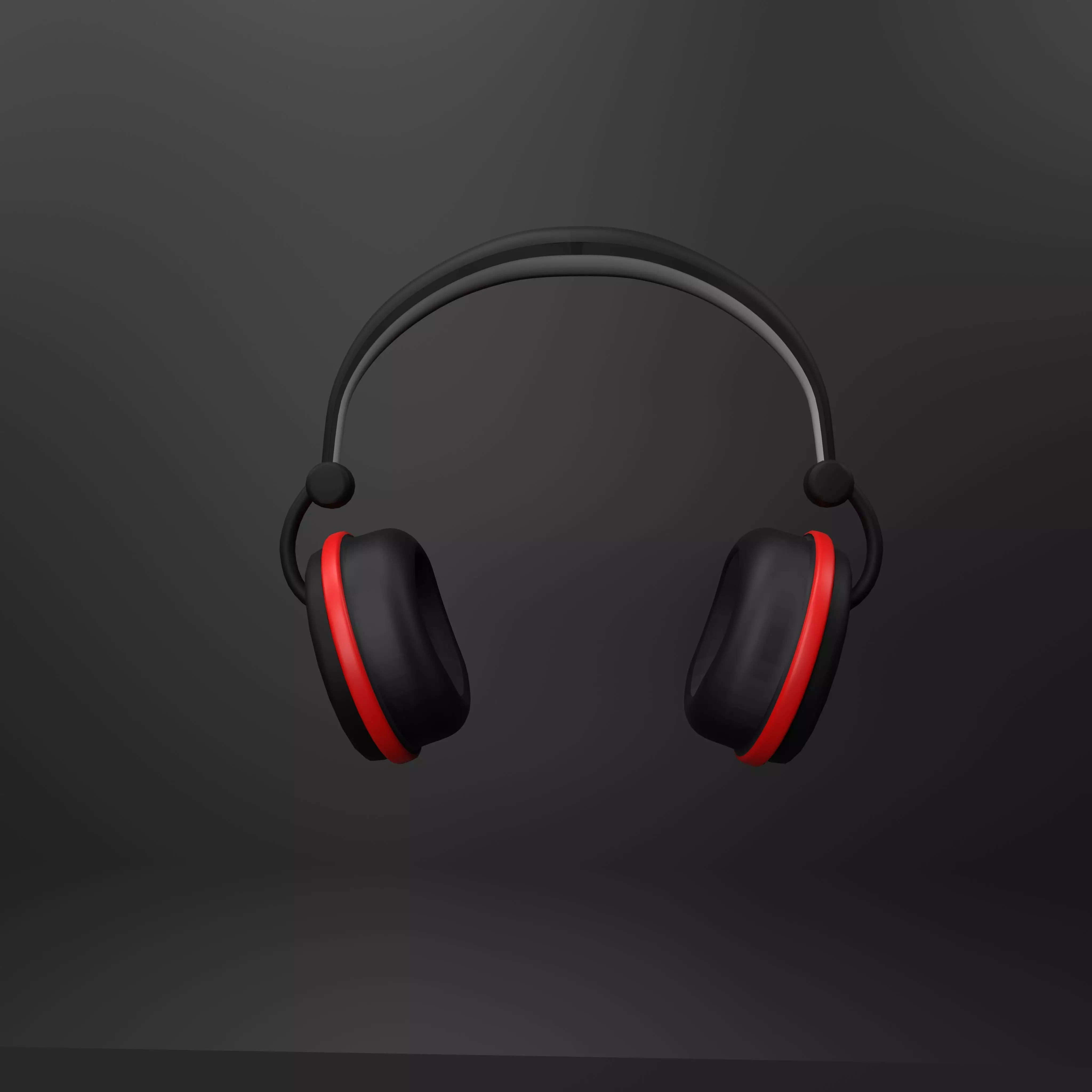 headphone Low-poly 3D model_0