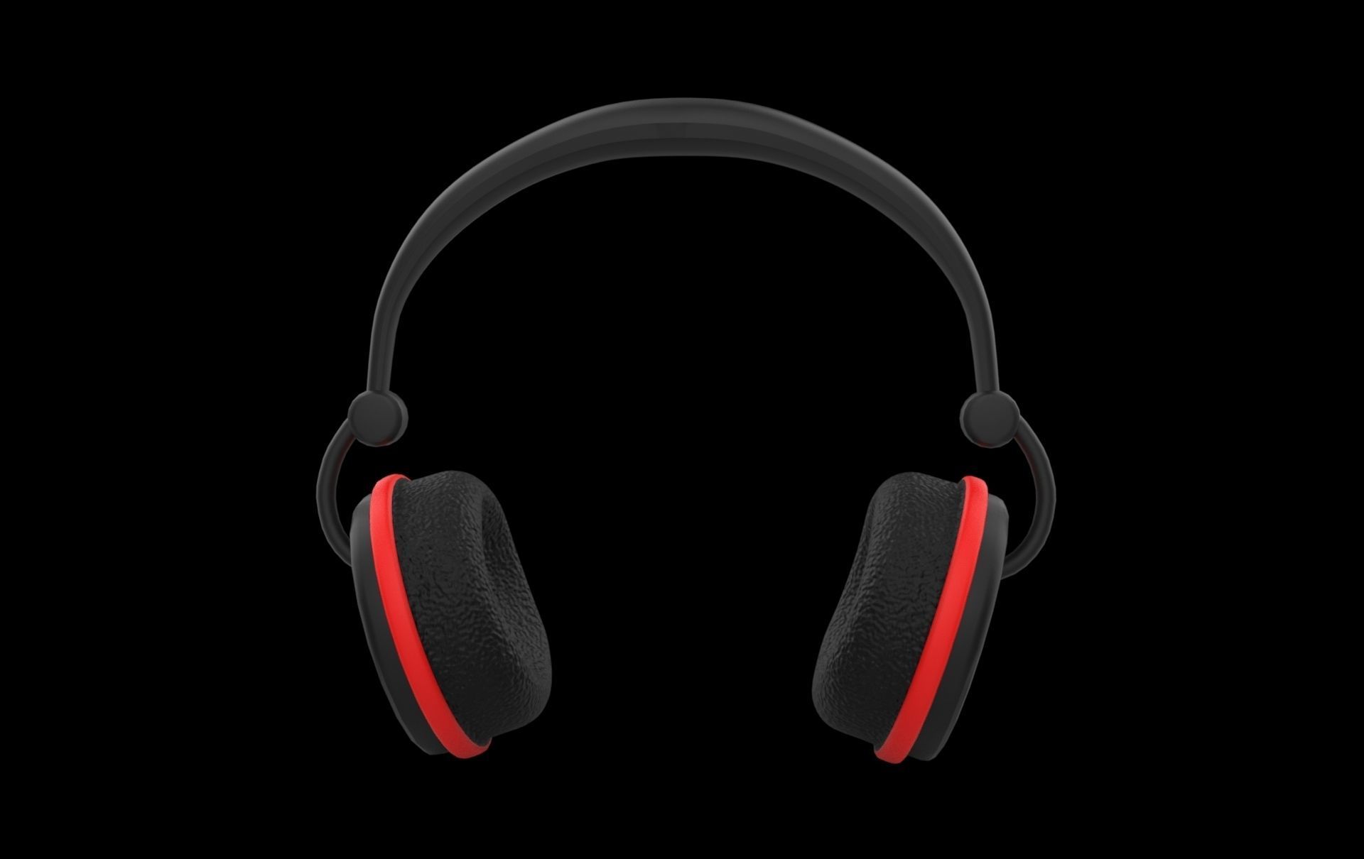 headphone Low-poly 3D model_2