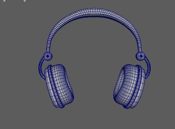 headphone Low-poly 3D model_7