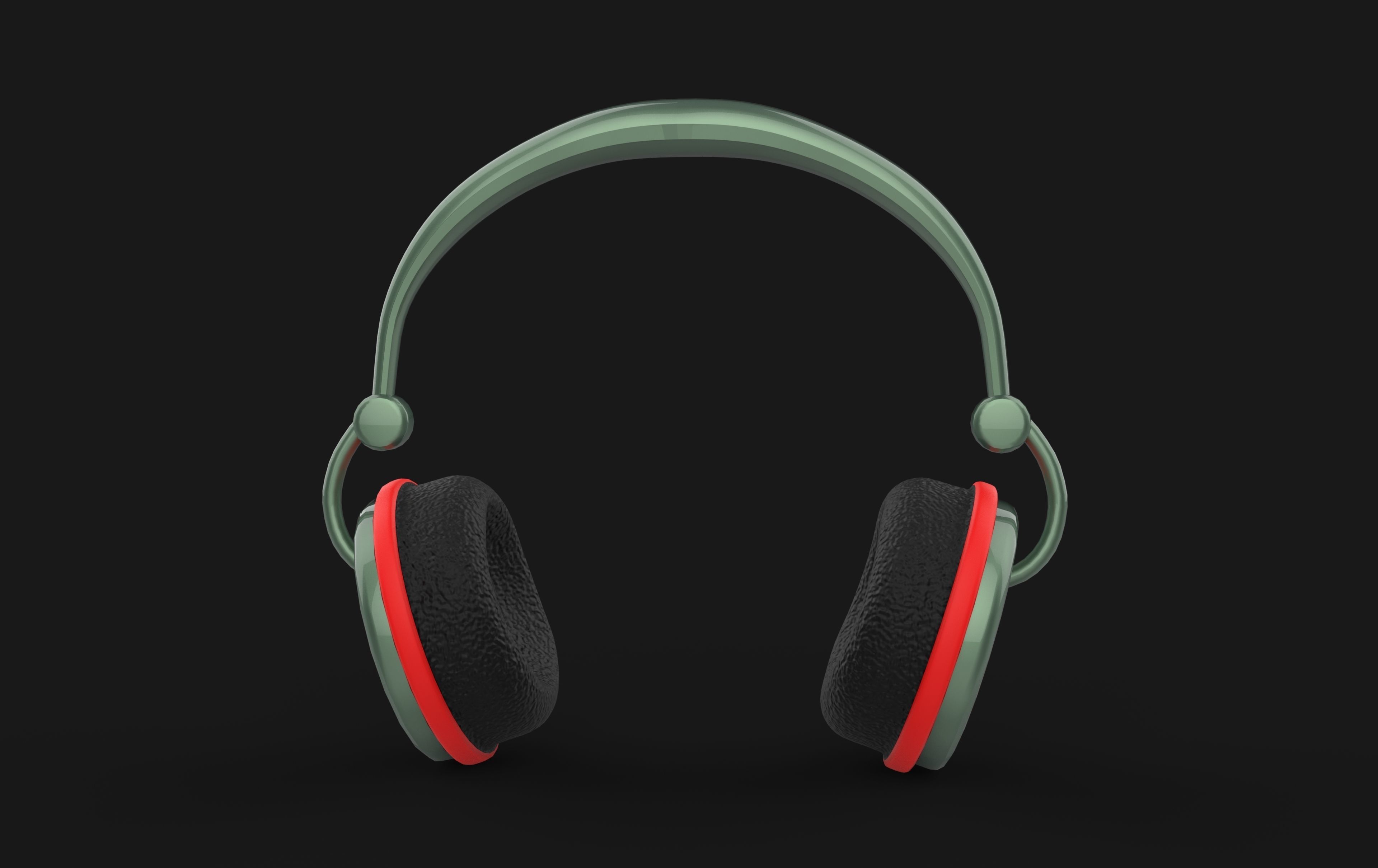 headphone Low-poly 3D model_5