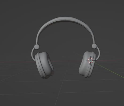 headphone Low-poly 3D model_9