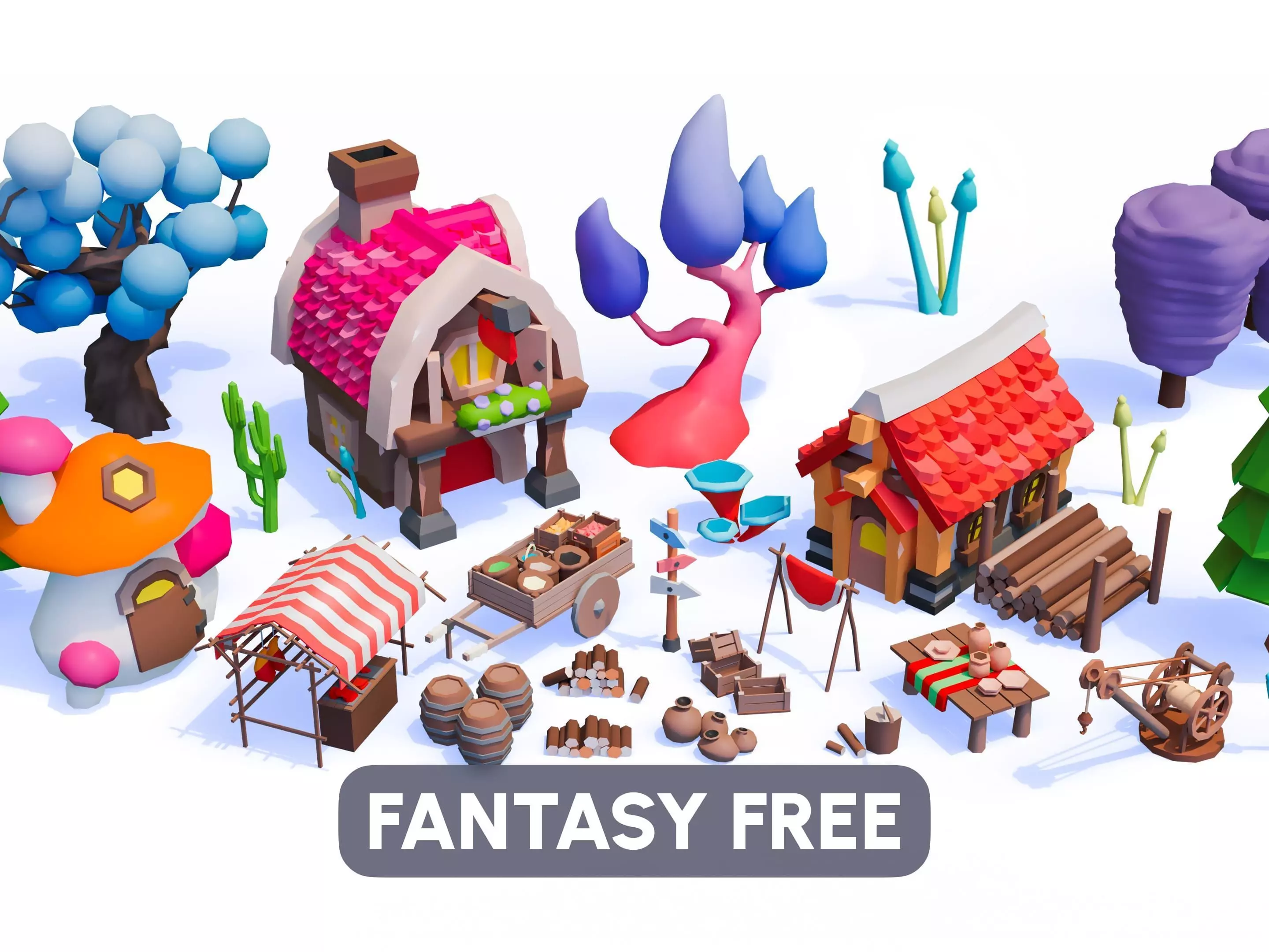Fantasy FREE Free low-poly 3D model_0