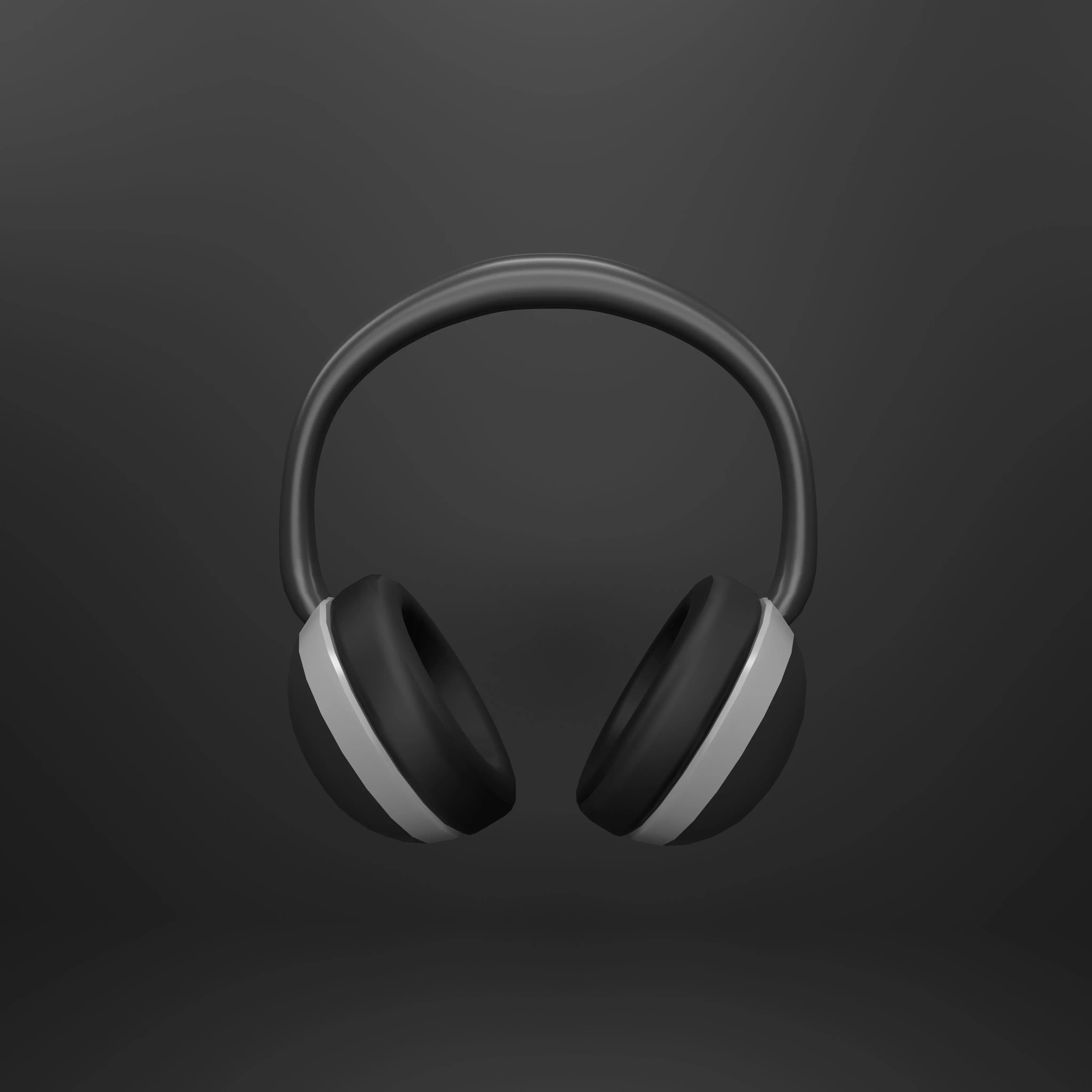 headphone Low-poly 3D model