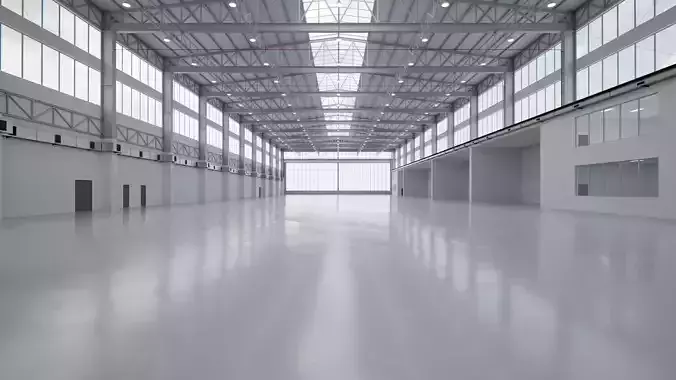 Airplane Hangar Interior 14