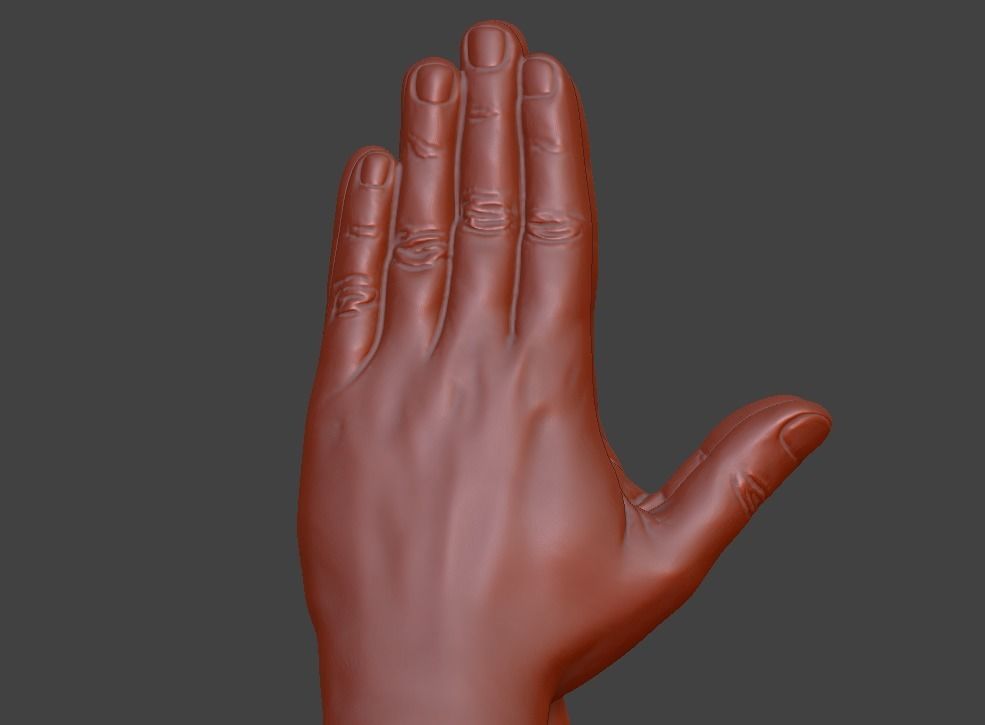 hands clasped praying  3D print model_9
