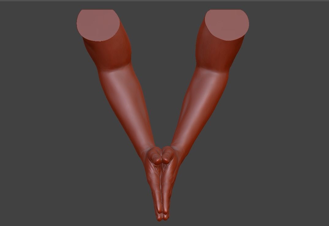 hands clasped praying  3D print model_35